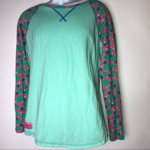 Simply Southern Green Elephants T-Shirt Large